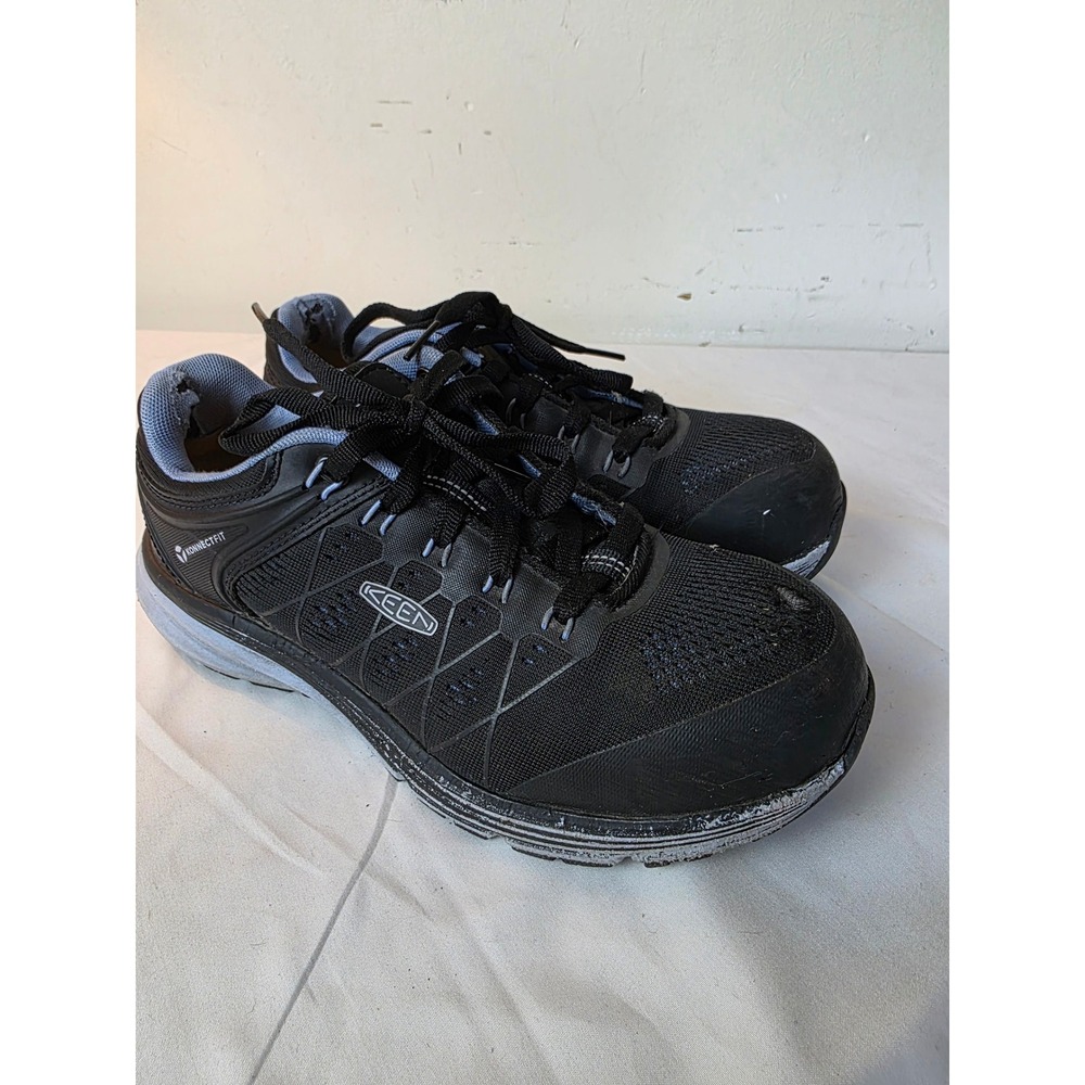 KEEN Utility KonnectFit Black Steel Toe Work Shoes Womens 8.5 W Wide ASTM